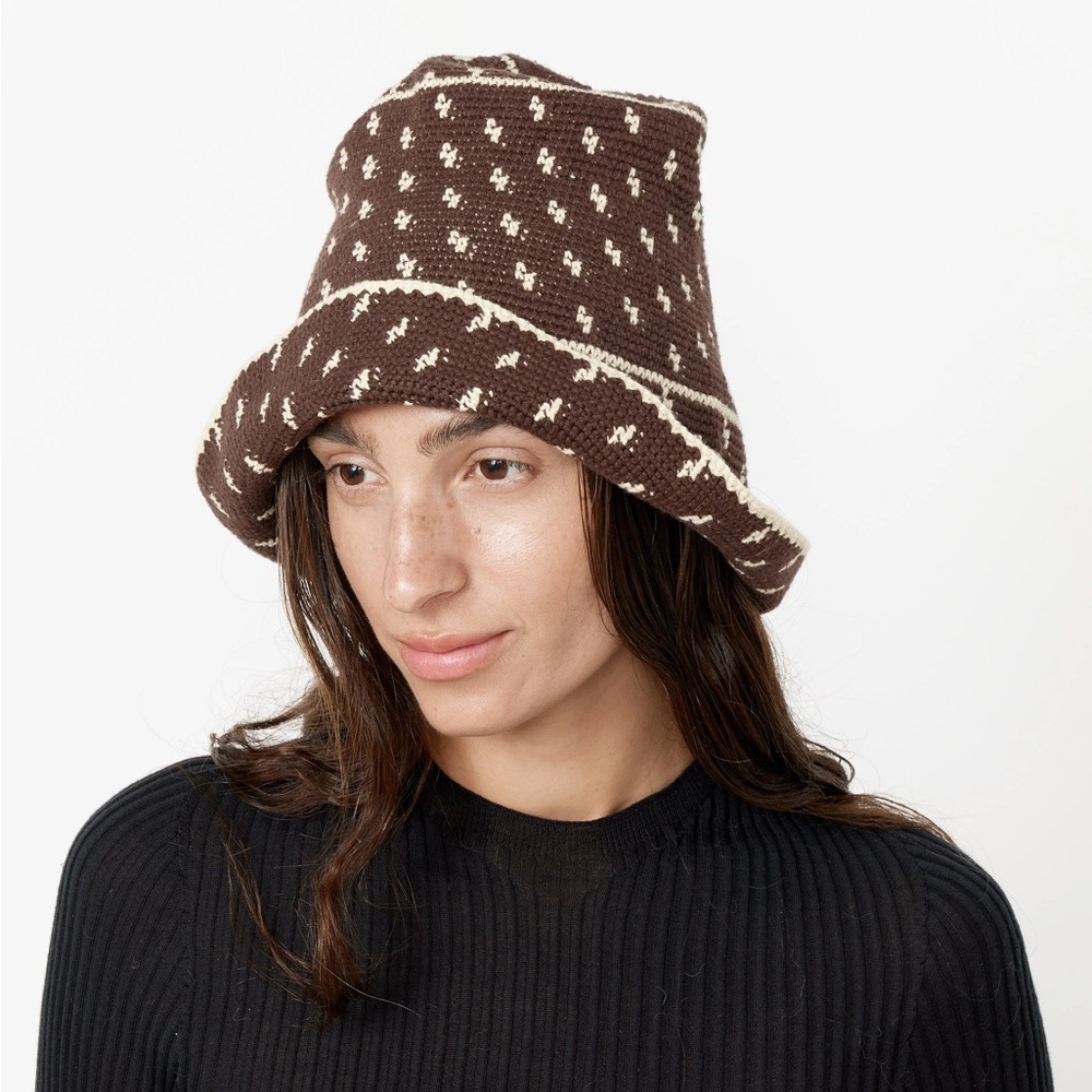 NWOT Emily Dawn Long Knit Bucket Hat